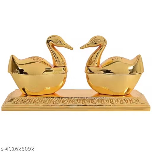 golden metal kumkum holder/ kumkum box