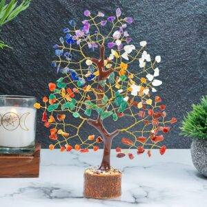 crystal tree for positive energy seven chakra tree