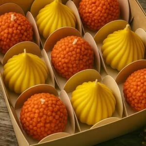 modak & laddu candle set ( 5 laddu & 4 modak )