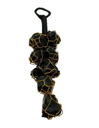 natural black tourmaline rough correction door hanging for decorative home & office door