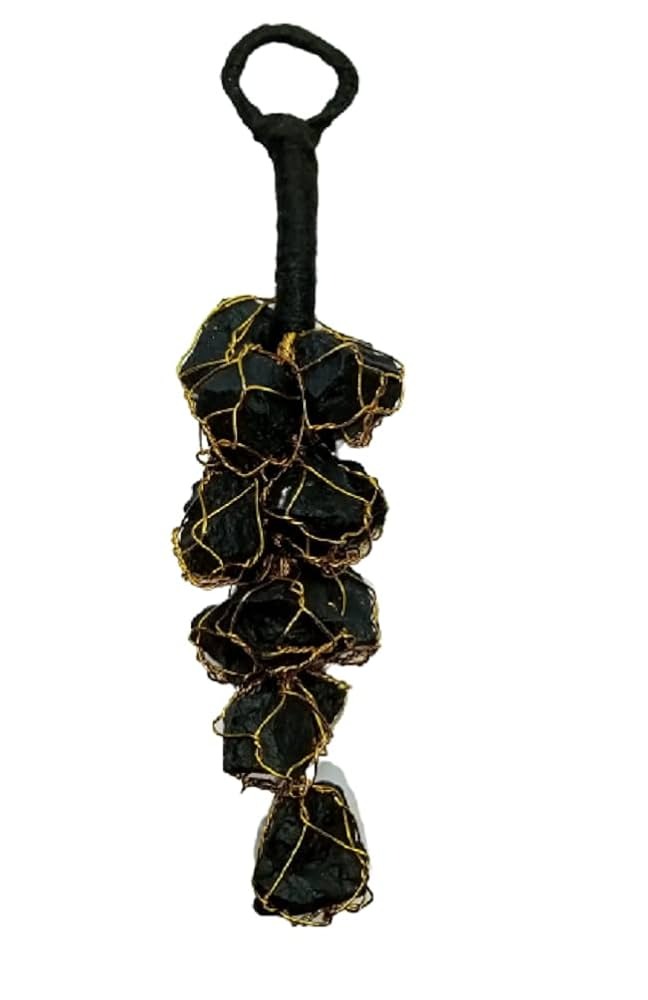natural black tourmaline rough correction door hanging for decorative home & office door
