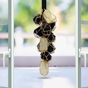 natural black tourmaline rough correction door hanging for decorative home & office door