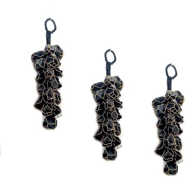natural black tourmaline rough correction door hanging for decorative home & office door