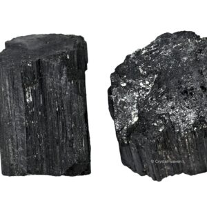 black tourmaline crystals rough raw for protection, crystal grids, good vibes