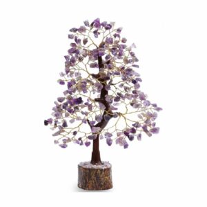 amethyst crystal tree with 1000 healing beads | peace, protection & positive energy decor
