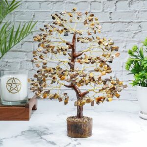tiger eye crystal tree – 1000 beads | abundance • protection • confidence