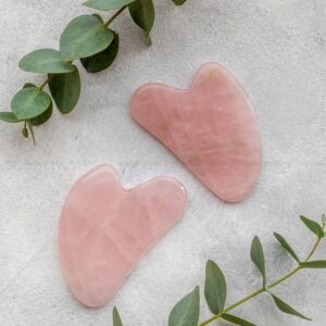 rose quartz crystal gua sha (calming & soothing)